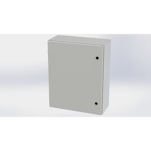 Carbon Steel Enclosure, 30 in H, 24 in W, 10 in D, NEMA 3R, 4, 12, 13, Hinged, Saginaw Control & Engineering, Mfr#: SCE-30EL2410LPLG